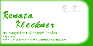 renata kleckner business card